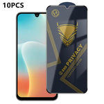 10 pezzi OG Golden Armor Pellicola in vetro temperato antistatica ad alto contenuto di alluminio con stampa serigrafica per la privacy, For Galaxy S26+ 5G, For Galaxy F07 4G, For Galaxy M07 4G, For Galaxy M17 5G, For Galaxy S26 5G, For Galaxy F17 5G   ...