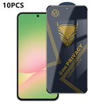 10 pezzi OG Golden Armor Pellicola in vetro temperato antistatica ad alto contenuto di alluminio con stampa serigrafica per la privacy, For Galaxy S26+ 5G, For Galaxy F07 4G, For Galaxy M07 4G, For Galaxy M17 5G, For Galaxy S26 5G, For Galaxy F17 5G   ...