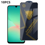 10 pezzi OG Golden Armor Pellicola in vetro temperato antistatica ad alto contenuto di alluminio con stampa serigrafica per la privacy, For Galaxy S26+ 5G, For Galaxy F07 4G, For Galaxy M07 4G, For Galaxy M17 5G, For Galaxy S26 5G, For Galaxy F17 5G   ...
