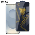 10 pezzi OG Golden Armor Pellicola in vetro temperato antistatica ad alto contenuto di alluminio con stampa serigrafica per la privacy, For Galaxy S26+ 5G, For Galaxy F07 4G, For Galaxy M07 4G, For Galaxy M17 5G, For Galaxy S26 5G, For Galaxy F17 5G   ...