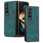 Cover posteriore per telefono in pelle vintage per PC., For Galaxy Z Flod4 5G