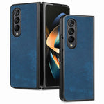 Cover posteriore per telefono in pelle vintage per PC., For Galaxy Z Flod4 5G