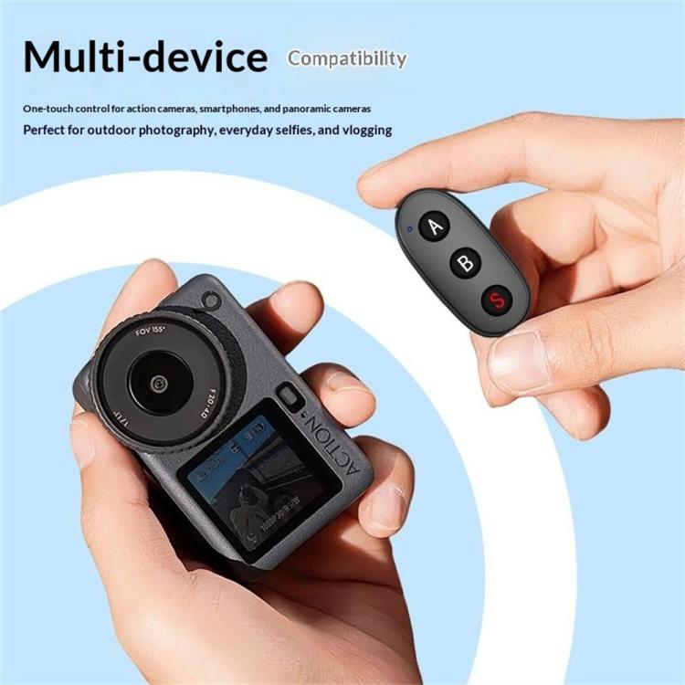 Telecomando Bluetooth a 3 pulsanti D09 per DJI, Insta360, GoPro e altre action cam, smartphone