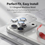 Kalebol AR+AF Matte Armor Pellicola per lenti in metallo forato a fila singola integrata, For iPhone 17 Pro Max, For iPhone 17 Pro
