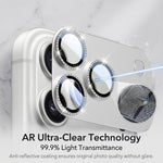 Kalebol AR+AF Matte Armor Pellicola per lenti in metallo forato a fila singola integrata, For iPhone 17 Pro Max, For iPhone 17 Pro