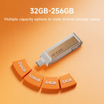 Chiavetta USB 3.0 HEYGATE L2 2-in-1 con doppia interfaccia e alta velocità., 32GB, 64GB, 128GB, 256GB