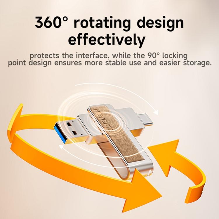 Chiavetta USB 3.0 HEYGATE L2 2-in-1 con doppia interfaccia e alta velocità., 32GB, 64GB, 128GB, 256GB