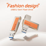 HEYGATE U1 Chiavetta USB 3.2 ad alta velocità da 150 MB/s, Memory Stick U Disk per PC, stampante, proiettore, 32GB, 64GB, 128GB, 256GB