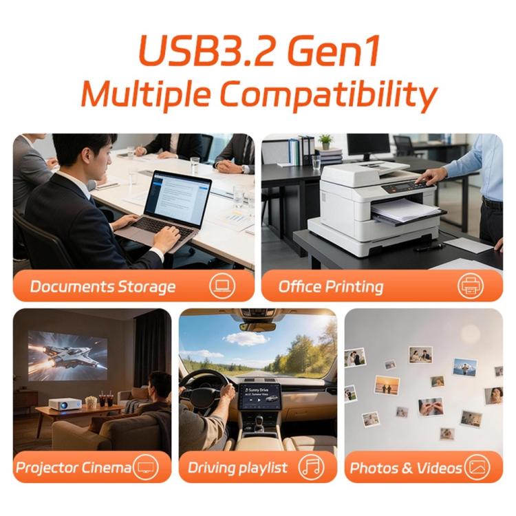 HEYGATE U1 Chiavetta USB 3.2 ad alta velocità da 150 MB/s, Memory Stick U Disk per PC, stampante, proiettore, 32GB, 64GB, 128GB, 256GB