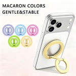 Supporto magnetico per telefono LeReach StarRing Dual Ring Macaron Alloy N52 con rotazione a 360 gradi.