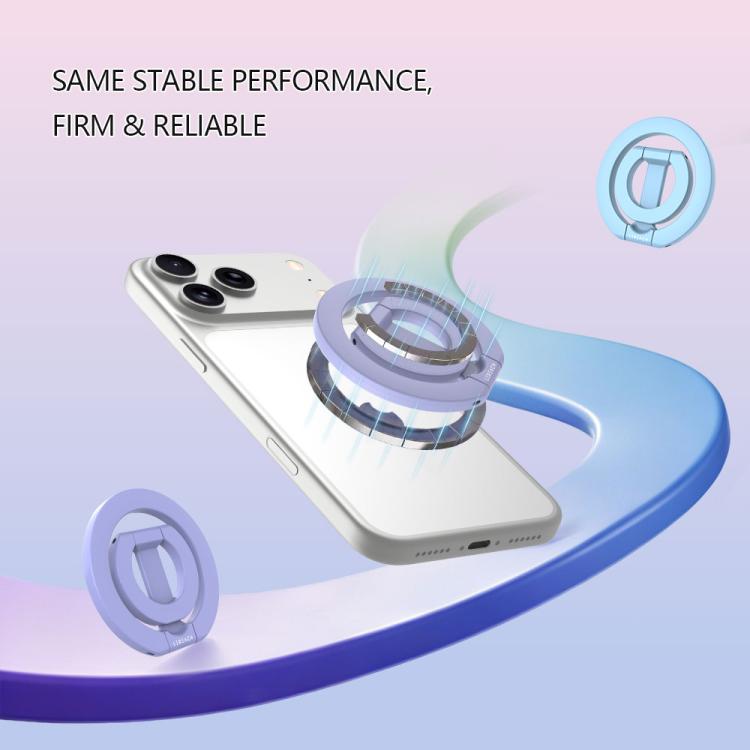 Supporto magnetico per telefono LeReach StarRing Dual Ring Macaron Alloy N52 con rotazione a 360 gradi.
