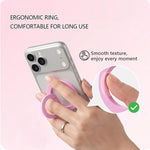 Supporto magnetico per telefono LeReach StarRing Dual Ring Macaron Alloy N52 con rotazione a 360 gradi.