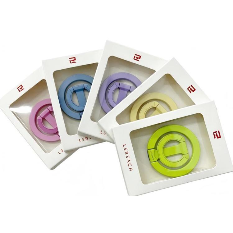 Supporto magnetico per telefono LeReach StarRing Dual Ring Macaron Alloy N52 con rotazione a 360 gradi.