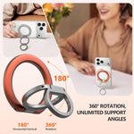 Supporto magnetico per telefono LeReach Triple Ring Apex Edition con fibbia ad anello girevole a 360 gradi.