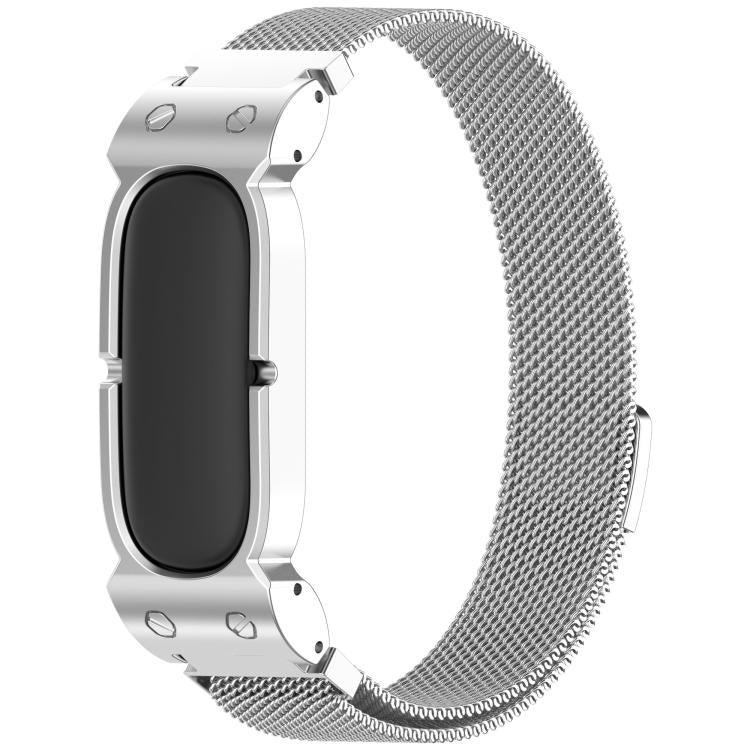 Cassa in metallo, cinturino in acciaio inossidabile con chiusura magnetica milanese integrata., For Google Fitbit Air
