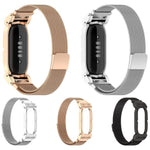Cassa in metallo, cinturino in acciaio inossidabile con chiusura magnetica milanese integrata., For Google Fitbit Air