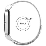 Cassa in metallo, cinturino in acciaio inossidabile con chiusura magnetica milanese integrata., For Google Fitbit Air