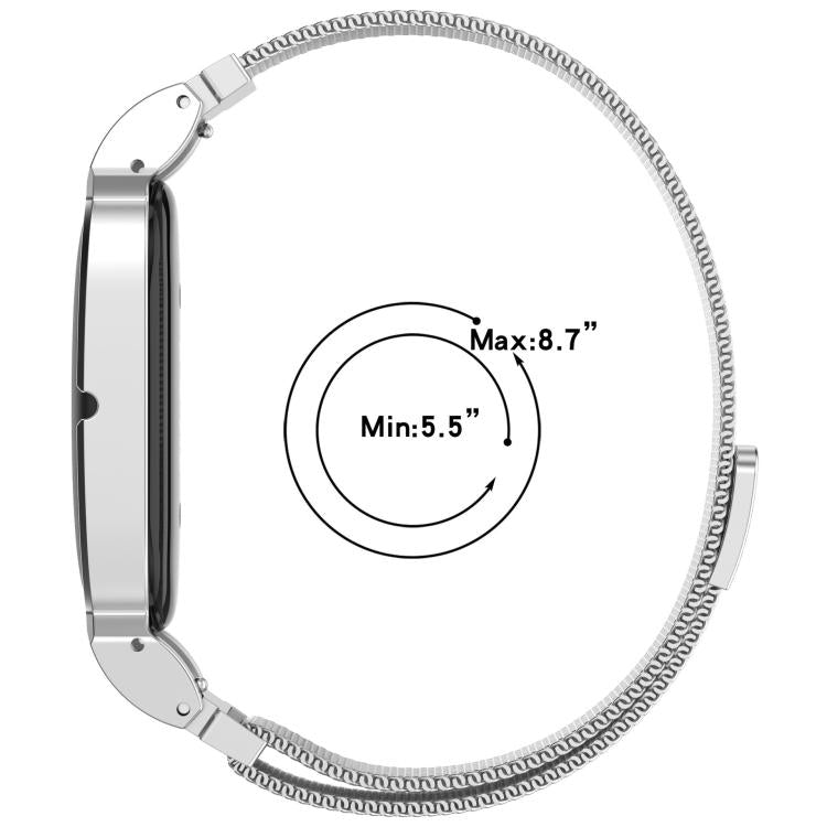 Cassa in metallo, cinturino in acciaio inossidabile con chiusura magnetica milanese integrata., For Google Fitbit Air