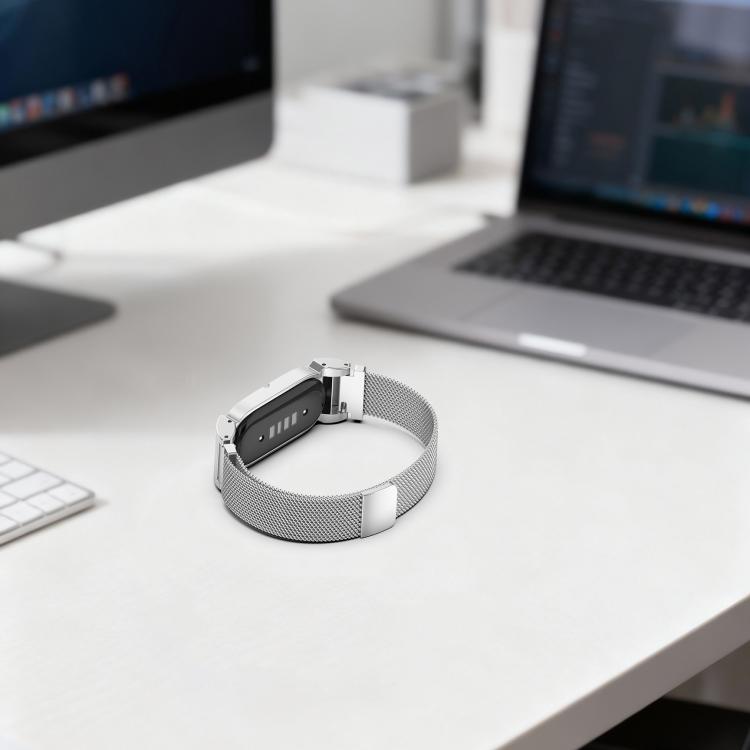 Cassa in metallo, cinturino in acciaio inossidabile con chiusura magnetica milanese integrata., For Google Fitbit Air