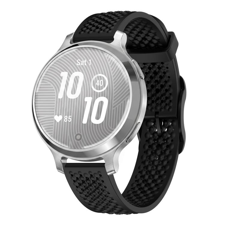 Cinturino per orologio in silicone tinta unita con fibbia ad ardiglione a nido d'ape., For Garmin Lily 2