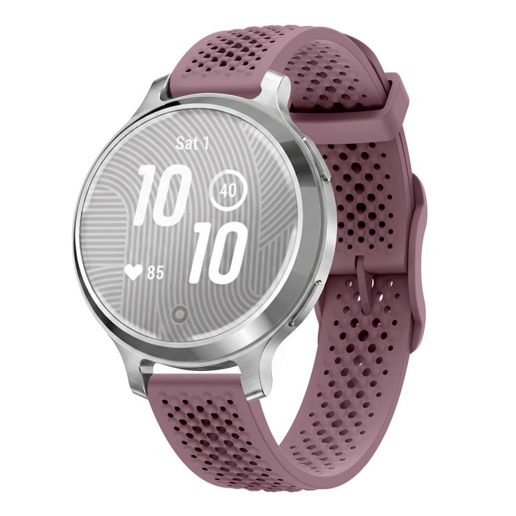 Cinturino per orologio in silicone tinta unita con fibbia ad ardiglione a nido d'ape., For Garmin Lily 2