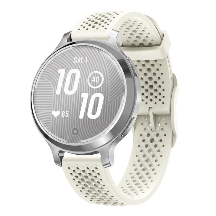 Cinturino per orologio in silicone tinta unita con fibbia ad ardiglione a nido d'ape., For Garmin Lily 2