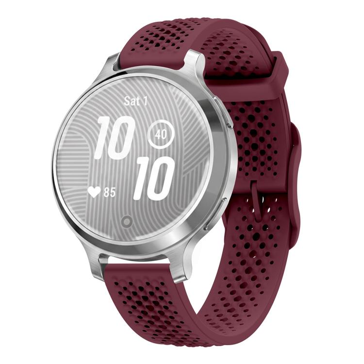 Cinturino per orologio in silicone tinta unita con fibbia ad ardiglione a nido d'ape., For Garmin Lily 2