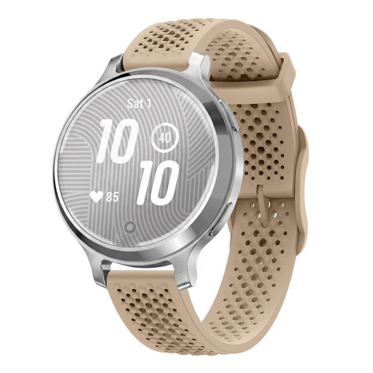 Cinturino per orologio in silicone tinta unita con fibbia ad ardiglione a nido d'ape., For Garmin Lily 2