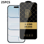 25 pezzi di pellicola protettiva antistatica serigrafata HD Royal Diamond per vetro temperato., For iPhone 17e / 16e, For iPhone 17 Pro Max, For iPhone 17 Pro, For iPhone 17, For iPhone Air, For iPhone 16 Pro Max, For iPhone 16 Pro, For iPhone 16 Plus ...