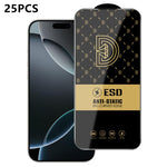 25 pezzi di pellicola protettiva antistatica serigrafata HD Royal Diamond per vetro temperato., For iPhone 17e / 16e, For iPhone 17 Pro Max, For iPhone 17 Pro, For iPhone 17, For iPhone Air, For iPhone 16 Pro Max, For iPhone 16 Pro, For iPhone 16 Plus ...