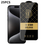 25 pezzi di pellicola protettiva antistatica serigrafata HD Royal Diamond per vetro temperato., For iPhone 17e / 16e, For iPhone 17 Pro Max, For iPhone 17 Pro, For iPhone 17, For iPhone Air, For iPhone 16 Pro Max, For iPhone 16 Pro, For iPhone 16 Plus ...