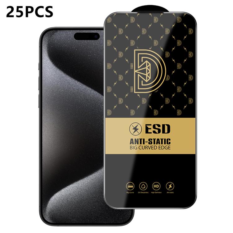25 pezzi di pellicola protettiva antistatica serigrafata HD Royal Diamond per vetro temperato., For iPhone 17e / 16e, For iPhone 17 Pro Max, For iPhone 17 Pro, For iPhone 17, For iPhone Air, For iPhone 16 Pro Max, For iPhone 16 Pro, For iPhone 16 Plus ...