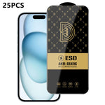 25 pezzi di pellicola protettiva antistatica serigrafata HD Royal Diamond per vetro temperato., For iPhone 17e / 16e, For iPhone 17 Pro Max, For iPhone 17 Pro, For iPhone 17, For iPhone Air, For iPhone 16 Pro Max, For iPhone 16 Pro, For iPhone 16 Plus ...