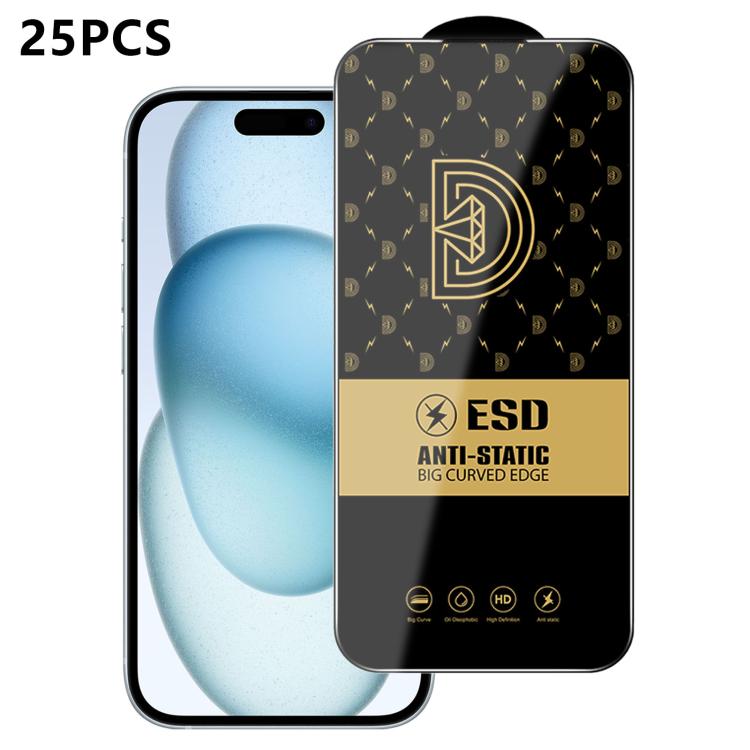 25 pezzi di pellicola protettiva antistatica serigrafata HD Royal Diamond per vetro temperato., For iPhone 17e / 16e, For iPhone 17 Pro Max, For iPhone 17 Pro, For iPhone 17, For iPhone Air, For iPhone 16 Pro Max, For iPhone 16 Pro, For iPhone 16 Plus ...