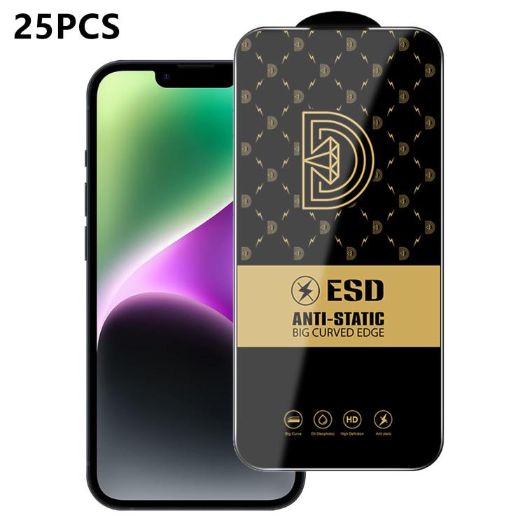 25 pezzi di pellicola protettiva antistatica serigrafata HD Royal Diamond per vetro temperato., For iPhone 17e / 16e, For iPhone 17 Pro Max, For iPhone 17 Pro, For iPhone 17, For iPhone Air, For iPhone 16 Pro Max, For iPhone 16 Pro, For iPhone 16 Plus ...