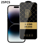 25 pezzi di pellicola protettiva antistatica serigrafata HD Royal Diamond per vetro temperato., For iPhone 17e / 16e, For iPhone 17 Pro Max, For iPhone 17 Pro, For iPhone 17, For iPhone Air, For iPhone 16 Pro Max, For iPhone 16 Pro, For iPhone 16 Plus ...