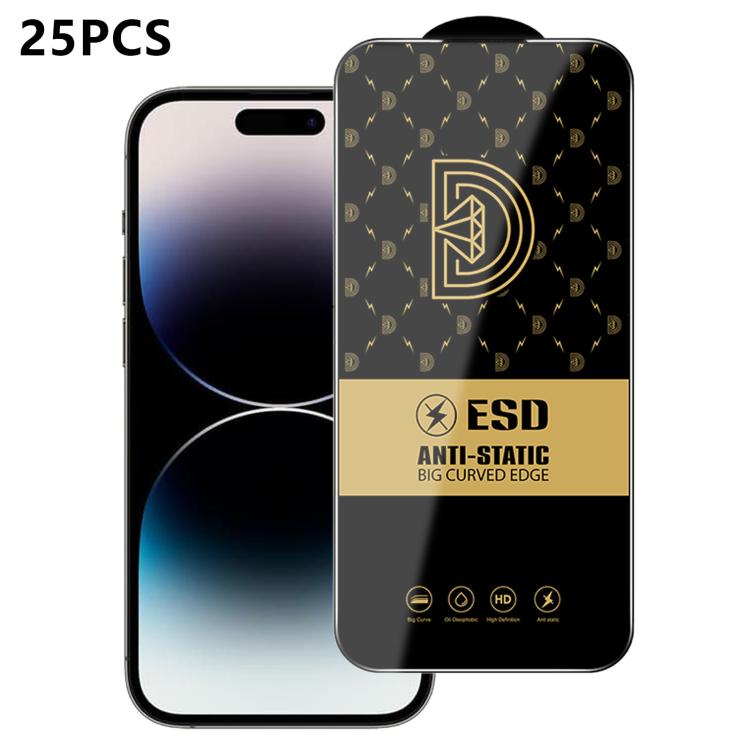 25 pezzi di pellicola protettiva antistatica serigrafata HD Royal Diamond per vetro temperato., For iPhone 17e / 16e, For iPhone 17 Pro Max, For iPhone 17 Pro, For iPhone 17, For iPhone Air, For iPhone 16 Pro Max, For iPhone 16 Pro, For iPhone 16 Plus ...