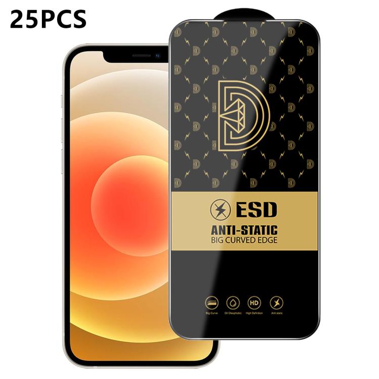 25 pezzi di pellicola protettiva antistatica serigrafata HD Royal Diamond per vetro temperato., For iPhone 17e / 16e, For iPhone 17 Pro Max, For iPhone 17 Pro, For iPhone 17, For iPhone Air, For iPhone 16 Pro Max, For iPhone 16 Pro, For iPhone 16 Plus ...