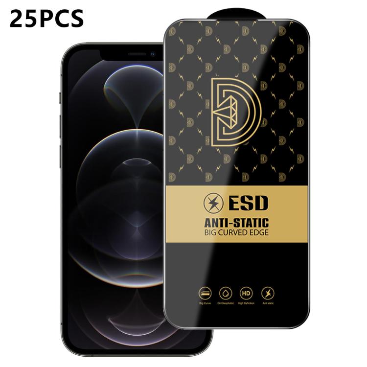 25 pezzi di pellicola protettiva antistatica serigrafata HD Royal Diamond per vetro temperato., For iPhone 17e / 16e, For iPhone 17 Pro Max, For iPhone 17 Pro, For iPhone 17, For iPhone Air, For iPhone 16 Pro Max, For iPhone 16 Pro, For iPhone 16 Plus ...