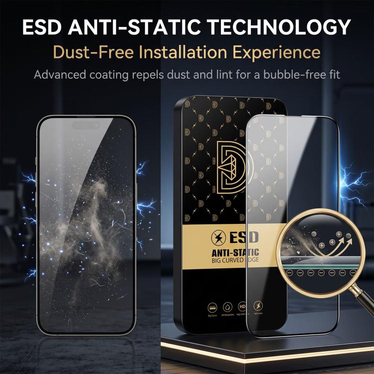 25 pezzi di pellicola protettiva antistatica serigrafata HD Royal Diamond per vetro temperato., For iPhone 17e / 16e, For iPhone 17 Pro Max, For iPhone 17 Pro, For iPhone 17, For iPhone Air, For iPhone 16 Pro Max, For iPhone 16 Pro, For iPhone 16 Plus ...