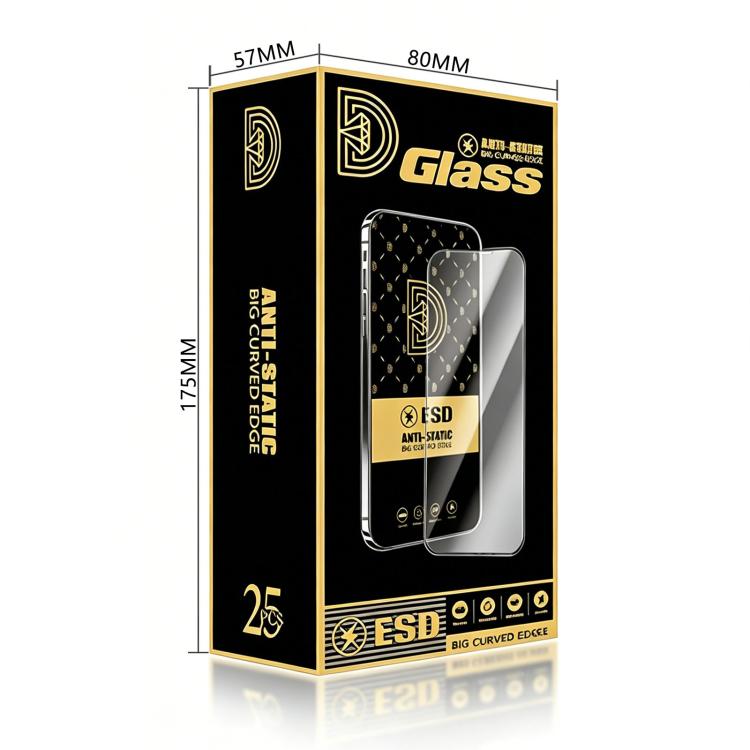 25 pezzi di pellicola protettiva antistatica serigrafata HD Royal Diamond per vetro temperato., For iPhone 17e / 16e, For iPhone 17 Pro Max, For iPhone 17 Pro, For iPhone 17, For iPhone Air, For iPhone 16 Pro Max, For iPhone 16 Pro, For iPhone 16 Plus ...