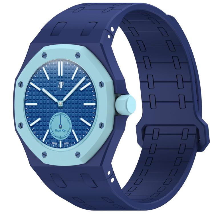 Cinturino in silicone magnetico integrato con tre ore sul lato destro (ore 3)., For Swatch Royal Pop