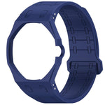 Cinturino in silicone magnetico integrato con tre ore sul lato destro (ore 3)., For Swatch Royal Pop