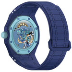 Cinturino in silicone magnetico integrato con tre ore sul lato destro (ore 3)., For Swatch Royal Pop