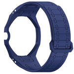 Cinturino in silicone magnetico integrato con tre ore sul lato destro (ore 3)., For Swatch Royal Pop