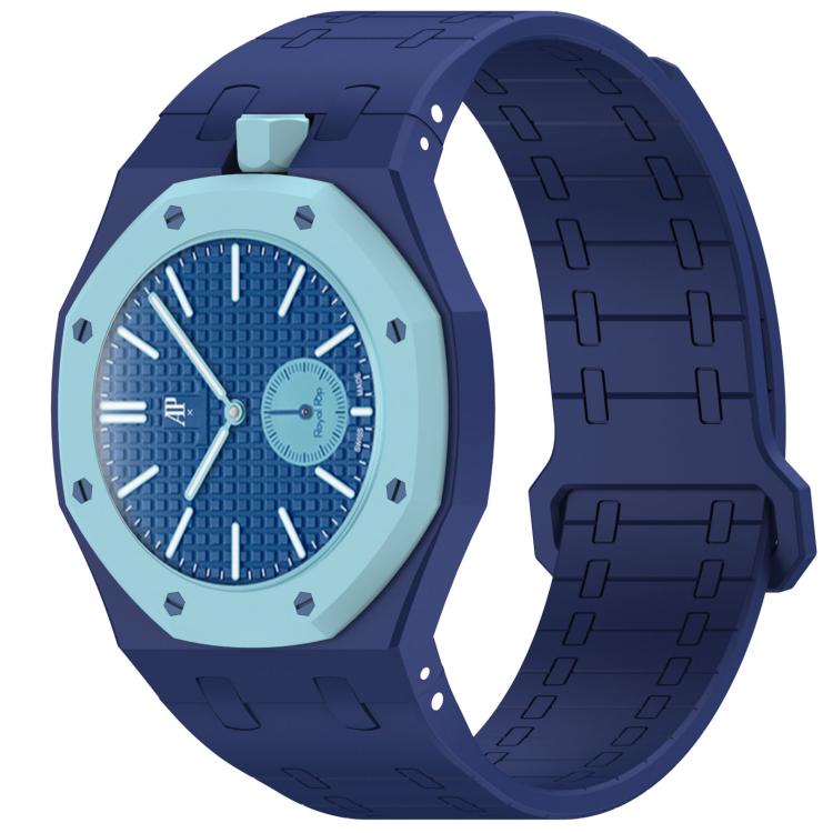 Cinturino in silicone magnetico integrato con indicazione delle dodici ore., For Swatch Royal Pop