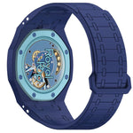 Cinturino in silicone magnetico integrato con indicazione delle dodici ore., For Swatch Royal Pop