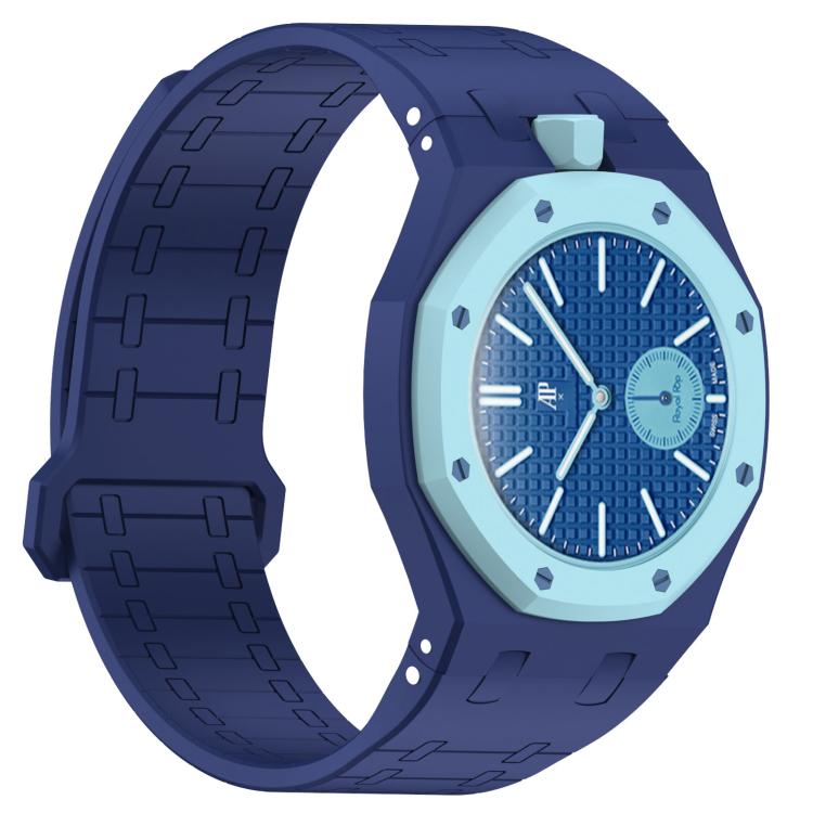 Cinturino in silicone magnetico integrato con indicazione delle dodici ore., For Swatch Royal Pop