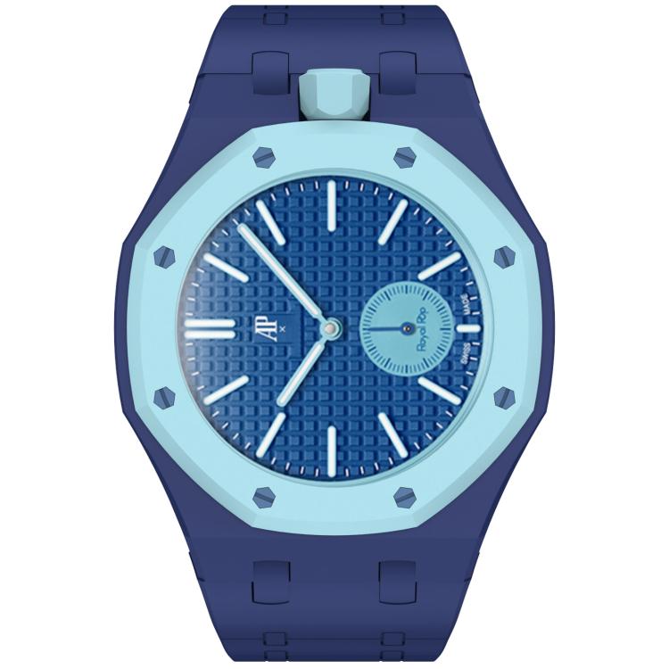Cinturino in silicone magnetico integrato con indicazione delle dodici ore., For Swatch Royal Pop