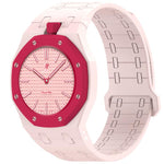 Cinturino in silicone magnetico integrato con indicazione delle dodici ore., For Swatch Royal Pop